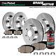 Front & Rear Drill Slot Brake Rotors And 8 Ceramic Pads For Crown Vic Marquis