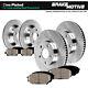 Front+rear Drill Slot Brake Rotors And Ceramic Pads For Dodge Charger Challenger