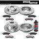 Front & Rear Drill Slot Brake Rotors And Ceramic Pads For S-10 Envoy Sonoma