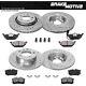 Front & Rear Drill Slot Brake Rotors And Ceramic Pads For Vw Beetle Golf Jetta