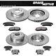 Front+rear Drill Slot Brake Rotors And Metallic Pads For Chrysler Dodge 2wd Rwd