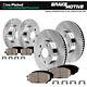 Front+rear Drill Slot Brake Rotors Ceramic Pads For 02 -05 Explorer Mountaineer
