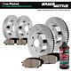 Front+rear Drill Slot Brake Rotors + Ceramic Pads For 2004 2010 Toyota Sienna
