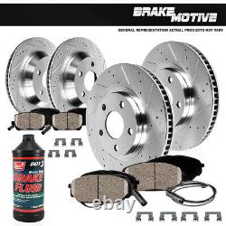 Front+Rear Drill Slot Brake Rotors & Ceramic Pads For 2007 2009 2010 BMW 335ii