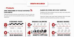 Front+Rear Drill Slot Brake Rotors +Ceramic Pads For 2007 2019 Toyota Tundra