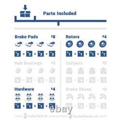 Front & Rear Drill Slot Brake Rotors & Ceramic Pads For 2008 -2012 2013 BMW 328i