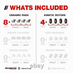 Front+Rear Drill Slot Brake Rotors +Ceramic Pads For Allure Lacrosse Grand Prix