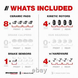 Front & Rear Drill Slot Brake Rotors & Ceramic Pads For Audi A5 A4 Quattro Q5