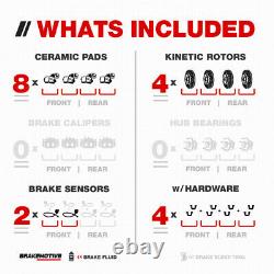Front+Rear Drill Slot Brake Rotors & Ceramic Pads For BMW 535i 550i 550i xDrive