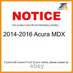Front Rear Drill Slot Brake Rotors Semi-Metallic Pad Kit For 2014-2016 Acura MDX