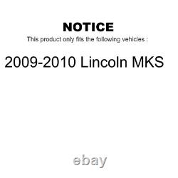 Front Rear Drill Slot Disc Brake Rotor Ceramic Pad Kit For 2009-2010 Lincoln MKS