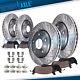 Front Rear Drilled Brake Rotors + Brake Pads For 2004-3008 2009 Nissan Quest