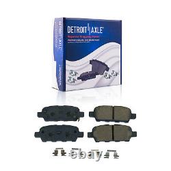 Front Rear Drilled Brake Rotors + Brake Pads for 2004-3008 2009 Nissan Quest