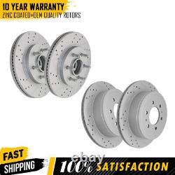 Front & Rear Drilled Brake Rotors For 2004 2008 Ford F-150 Lincoln Mark LT 2WD