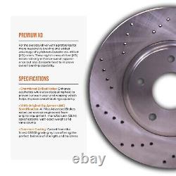 Front & Rear Drilled Brake Rotors + Pads for 2002-2006 Nissan Altima