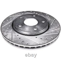 Front Rear Drilled Brake Rotors for Dodge Charger Magnum Challenger Chrysler 300