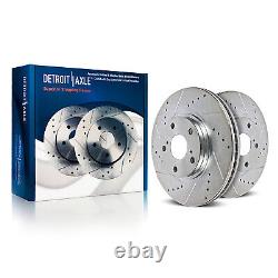Front & Rear Drilled Rotors + Brake Pads for 2004 2005 Dodge Ram 1500 Durango