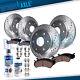 Front Rear Drilled Rotors Brake Pads For 2005-19 Nissan Frontier Xterra Equator