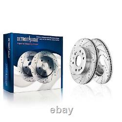Front & Rear Drilled Rotors + Brake Pads for Chevy Avalanche Cadillac Escalade