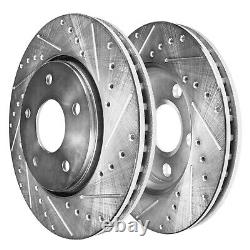 Front & Rear Drilled Rotors + Brake Pads for Nissan Pathfinder Murano JX35 QX60