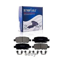 Front & Rear Drilled Rotors Ceramic Brake Pads for 2014-2019 Nissan Rogue Sport