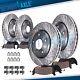 Front Rear Drilled Rotors And Brake Pads For Ford Flex Explorer Lincoln Mkt Mks