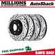 Front & Rear Drilled Slotted Brake Rotors Black Set Of 4 For Chevy Traverse 3.6l