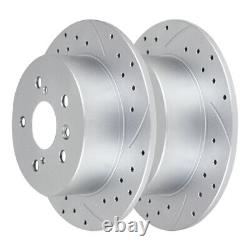 Front & Rear Drilled Slotted Brake Rotors & Pads for Toyota Camry Lexus ES350