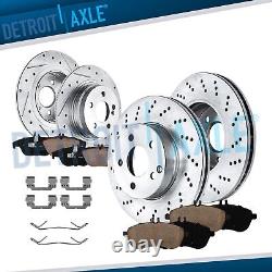 Front Rear Drilled Slotted Rotors Ceramic Brake Pads for Mercedes-Benz C250 C300