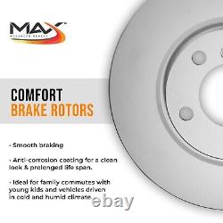 Front & Rear Geomet Brake Rotors + Pads for 2014 2015 2016 Acura MDX