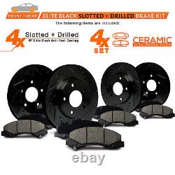 Front + Rear Max Brakes Elite XDS Rotors with Carbon Ceramic Pads KT032183
