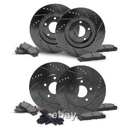 Front + Rear Max Brakes Elite XDS Rotors with Carbon Ceramic Pads KT053083