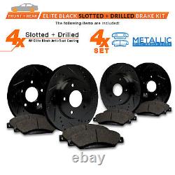Front + Rear Max Brakes Elite XDS Rotors with Carbon Metallic Pads TA104083
