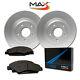 Front + Rear Max Brakes Geomet Oe Rotors With Carbon Metallic Pads Ta232263