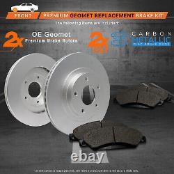 Front + Rear Max Brakes Geomet OE Rotors with Carbon Metallic Pads TA232263
