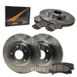 Front + Rear Max Brakes Premium OE Rotors with Carbon Ceramic Pads KT085843