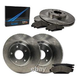 Front + Rear Max Brakes Premium OE Rotors with Carbon Metallic Pads TA285643