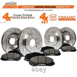 Front + Rear Max Brakes Premium XD Rotors with Carbon Ceramic Pads KT042923
