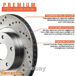 Front + Rear Max Brakes Premium XD Rotors with Carbon Ceramic Pads KT108723