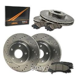 Front + Rear Max Brakes Premium XD Rotors with Carbon Ceramic Pads KT192523