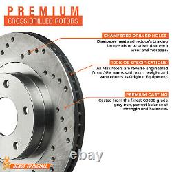 Front + Rear Max Brakes Premium XD Rotors with Carbon Ceramic Pads KT192523