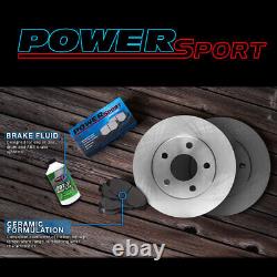 Front Rear PowerSport Brake Rotors with Ceramic Brake Pads BLBC. 58016.02