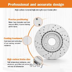 Front & Rear Rotors + Brake Pads Kit For Chevy Traverse GMC Acadia Buick Enclave