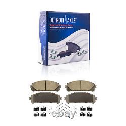 Front & Rear Rotors + Brake Pads for Toyota Sienna Highlander Lexus RX450h RX350