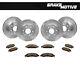Front+rear Rotors Ceramic Brake Pads For Escalade Chevy Avalanche Tahoe Yukon