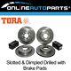 Front & Rear Slotted Drilled Disc Rotors + Brake Pads Ba Bf Fg Fairlane Falcon