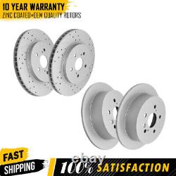 Front and Rear Brake Disc Rotors For Toyota Highlander Lexus Rx330 Rx350 Rx400h