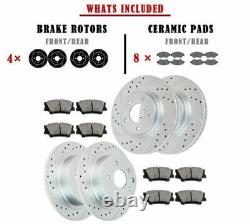 Front and Rear Brake Rotors Brake Pads for Nissan Altima 2013 2014-2018 Brakes