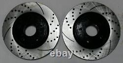 Front and Rear Brake Rotors Drilled & Slotted & Ceramic Pads Camry Avalon ES350