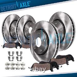 Front and Rear Disc Brake Rotors + Ceramic Brake Pads Ford Edge Lincoln MKX AWD